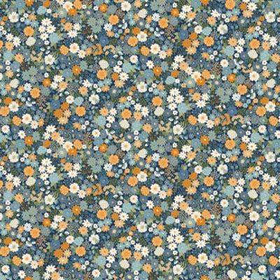 Luxe fabric: Mini Floral Navy (per 1/4 metre)