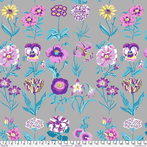 Kaffe Fassett Collective Flower Studies Fabric, Grey