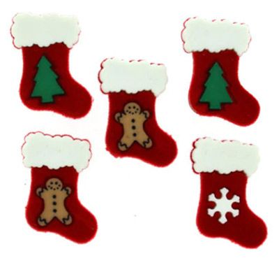 Christmas Stockings Buttons