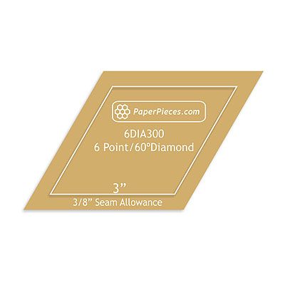 Paper Pieces 3' 6 Point Diamond Acrylic Template