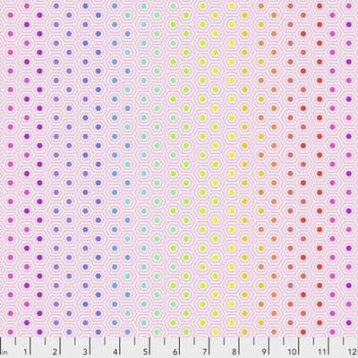 Tula Pink True Colours Fabric: Hexy Rainbow Shell