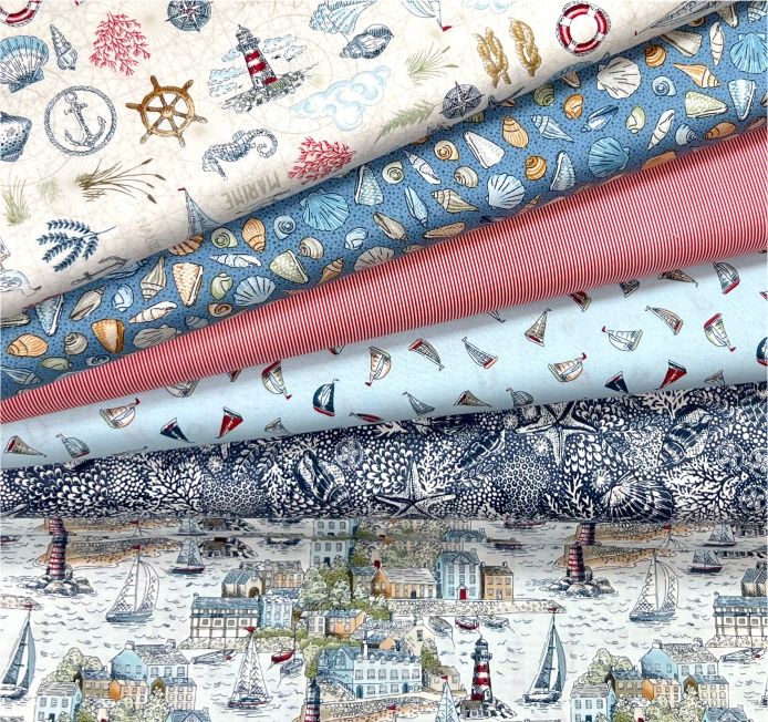 High Tide Fabric 10" Patchwork Palette