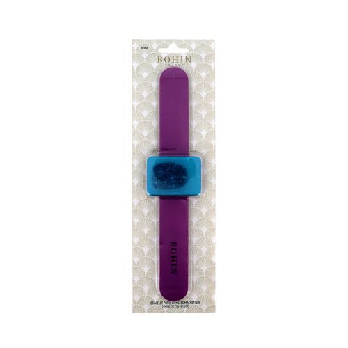 Bohin Magnetic Pincushion Bracelet Purple