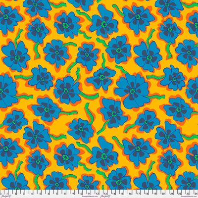 Brandon Mably Fabric Camo Flower Yellow (per 1/4 metre)