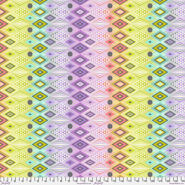 Tabby Road Deja Vu fabric: Disco Lucy, Prism