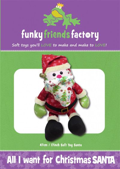 Santa Soft Toy Pattern: Funky Friends Factory