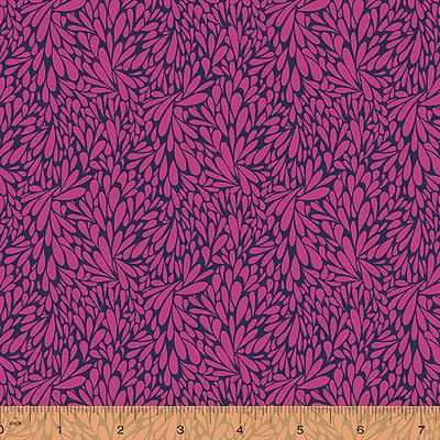 Solstice Fabric: Leafy Fuchsia (per 1/4 metre)