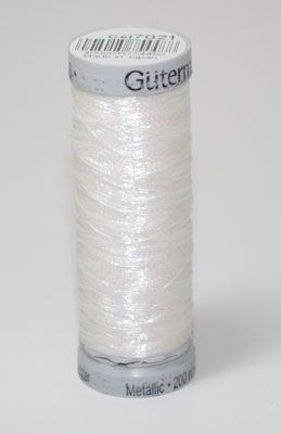 Gutermann Sulky Metallic Thread: Prism White 7021