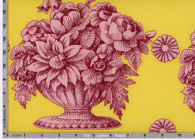 Kaffe Fassett Fabric Stone Flower Yellow Panel