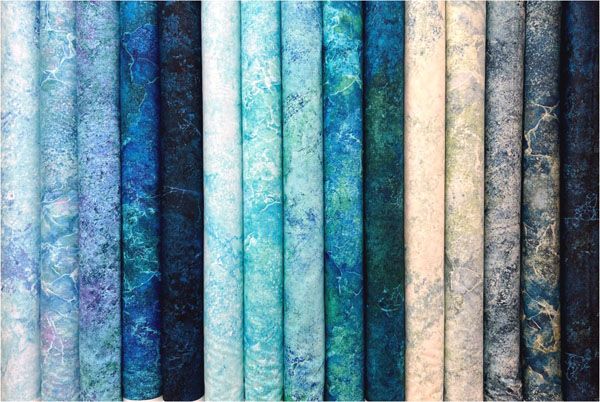 Stonehenge Gradations fabric: Ocean 10" Patchwork Palette