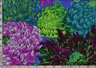 Philip Jacobs Fabric Japanese Chrysanthemum Green (per 1/4 metre)