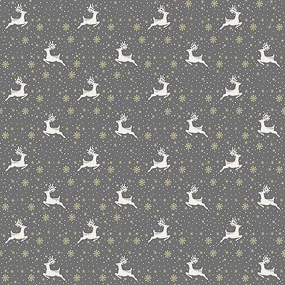 Scandi fabric: Reindeer Grey (per 1/4 metre)