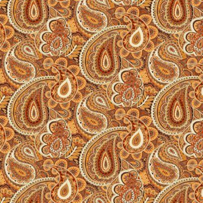 Luxe fabric: Paisley Rust (per 1/4 metre)