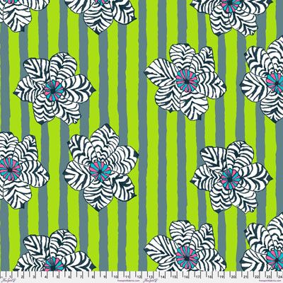 Brandon Mably Fabric Zebra Lily Green (per 1/4 metre)