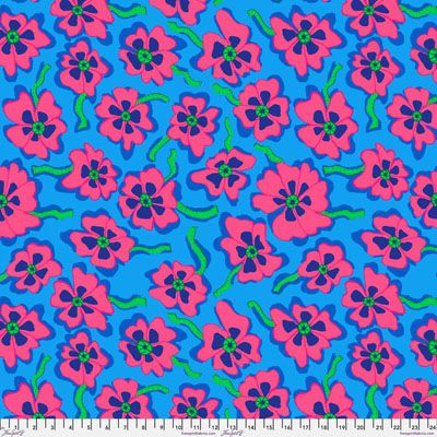 Brandon Mably Fabric Camo Flower Blue (per 1/4 metre)