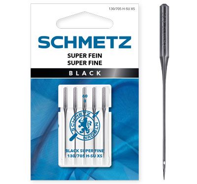 Schmetz Black Super Fine Sewing Machine Needles Size 60/8