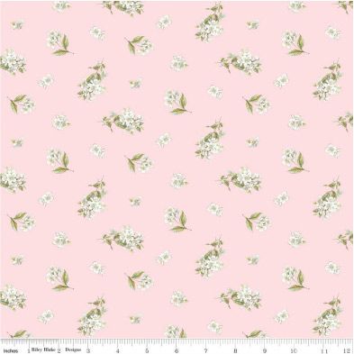 Peter Rabbit and Friends fabric: Pink Jasmine