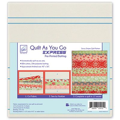 June Tailor Savvy Stripes Quilt as You Go Express PrePrinted Wadding