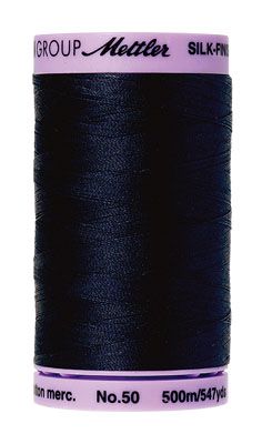 Mettler 50 Cotton Thread 500m 0827 Dark Blue