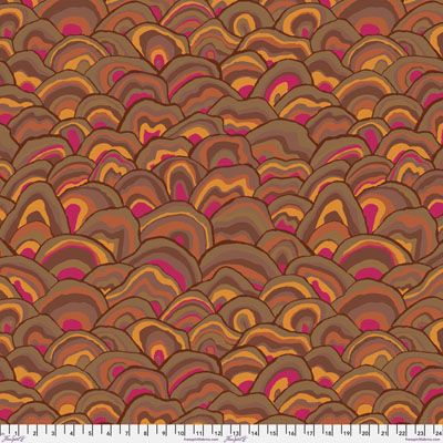 Kaffe Fassett Collective Wobble fabric Brown