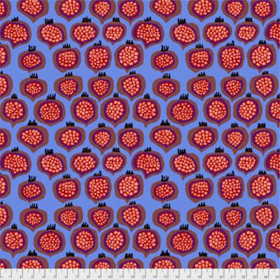 Brandon Mably Fabric Pomegranate Blue (per 1/4 metre)