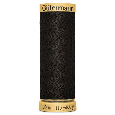 Gutermann Natural Cotton 50 Weight Thread 100m 1712 Dark Brown