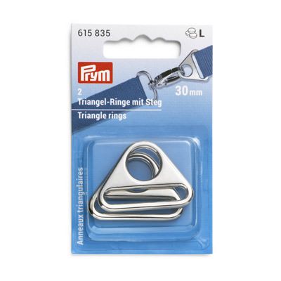 Prym Bag Triangle Rings 30mm silver