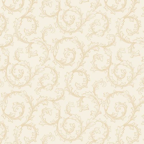 Midnight Meadow fabric: Scroll, Cream