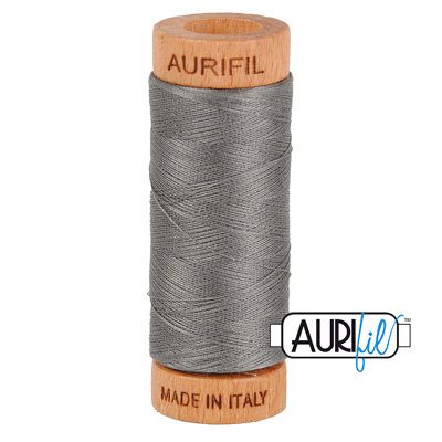 Aurifil 80 Cotton Thread 5004 Grey Smoke 274m