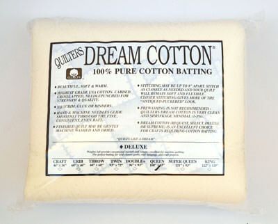 Quilters Dream Cotton Natural Deluxe Queen Wadding  108in x 92in