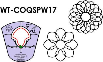 Westalee Ruler Circles on Quilts: Spinning Wheels 17  5 1/2' Low Shank
