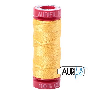 Aurifil 12 Cotton Thread 1135 Pale Yellow