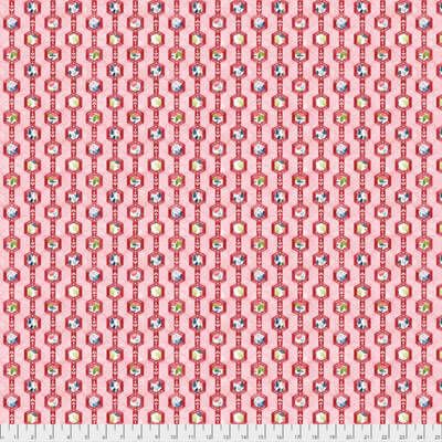 Georgia Blue Fabric: Honeycombe Ruby (per 1/4 metre)