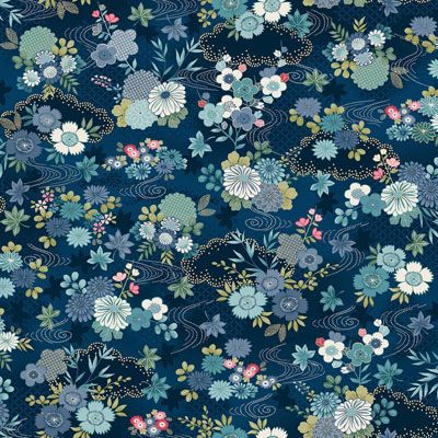 Kasumi fabric: Harmony Blue