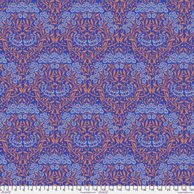 Kaffe Fassett x Morris & Co Fabric: Michaelmas Daisy Cobalt