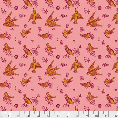 Free Spirit Designers Fabric: Birds and Love Cheeky (per 1/4 metre)