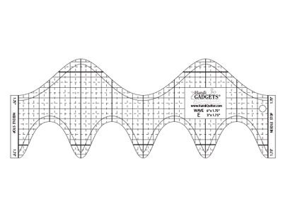 Handi Quilter Longarm Ruler Wave E 6' & 3'