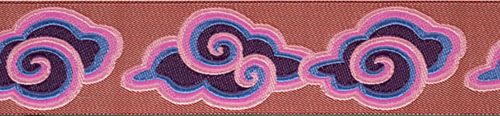 Kaffe Fassett Flame Stitch Black White Gray  22mm Renaissance Ribbon (per 1/4 metre)