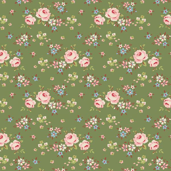 Tilda fabric: Creating Memories Winter Gracie Green