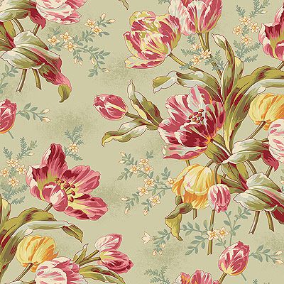 Lady Tulip fabric: Lady Tulip Linen (per 1/4 metre)