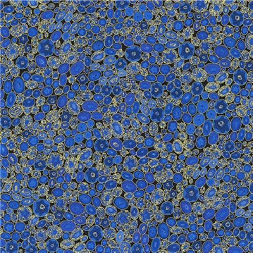 Gustav Klimt fabric: Packed Circles, Sapphire