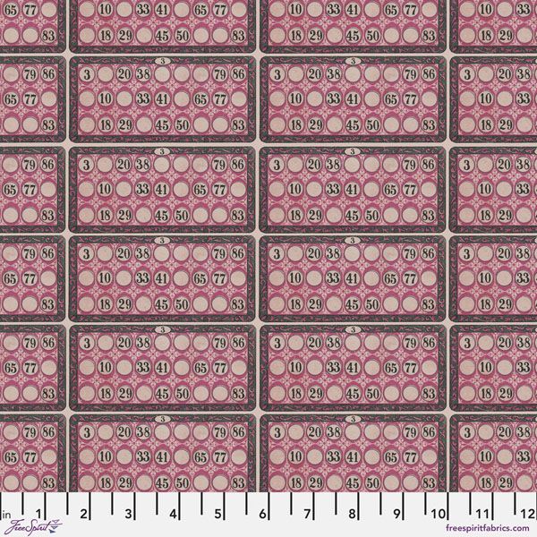 Eclectic Elements Palette fabrics, Pink Numbers