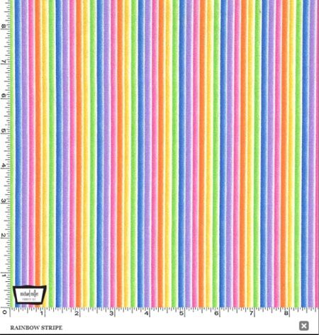 Simple Stripes fabric: Rainbow Stripe