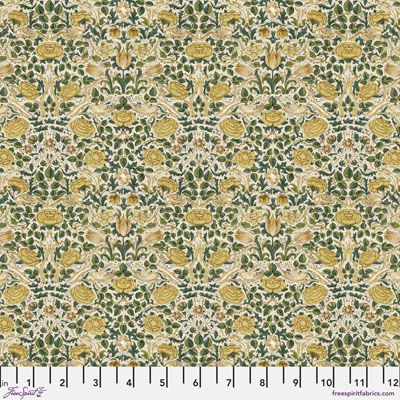 William Morris Emery Walker Fabric: Small Rose Weld