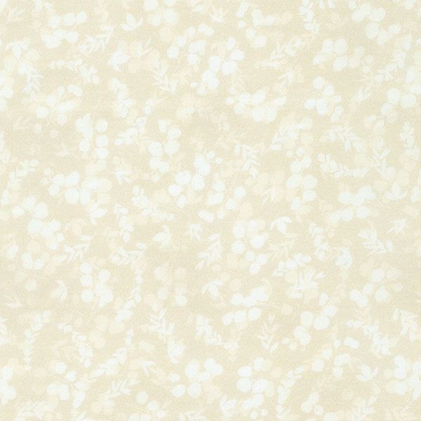 Fusions 108' Wide Quilt Back Floral Silhouette Vintage White