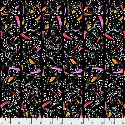 Migration Fabric: Monarch Stripe Black (per 1/4 metre)