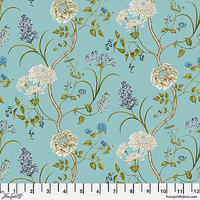 A Celebration of Sanderson fabric: Summer Tree Aqua (per 1/4 metre)