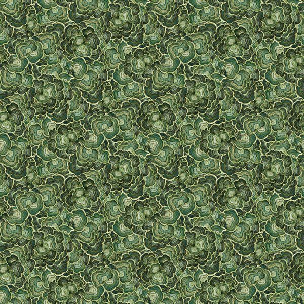 Wild Harvest fabric: Tree Fungi, Green