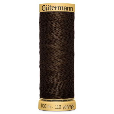 Gutermann Natural Cotton 50 Weight Thread 100m 1613 Brown