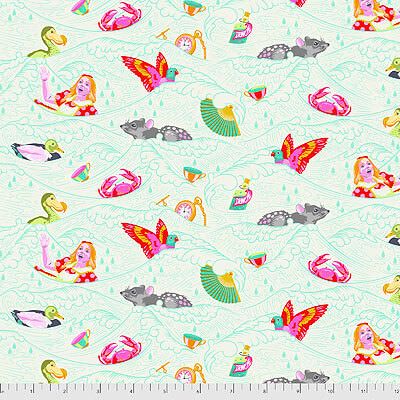 Curiouser & Curiouser Fabric: Sea of Tears Wonder (per 1/4 metre)